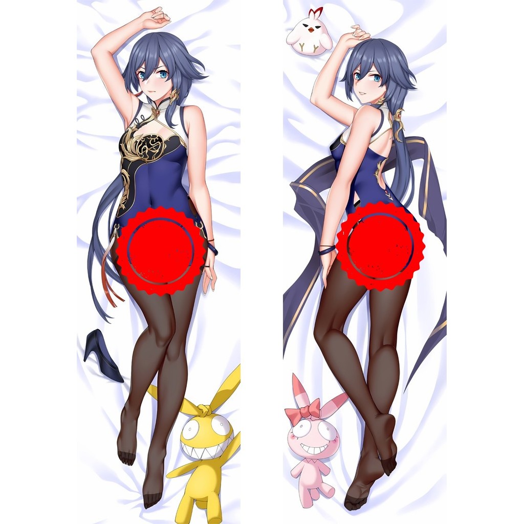 ผลกระทบ Honkai 3rd Elysia อะนิเมะ Dakimakura กอดหมอน Body Case Props พิมพ์สองด้านผ้าปูที่นอน