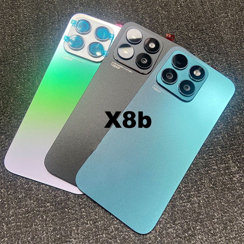 ใหม่สําหรับ Huawei Honor X8b ฝาหลังแบตเตอรี่แผงกระจกด้านหลังประตูเปลี่ยน LLY-LX1 LLY-LX2 LLY-LX3