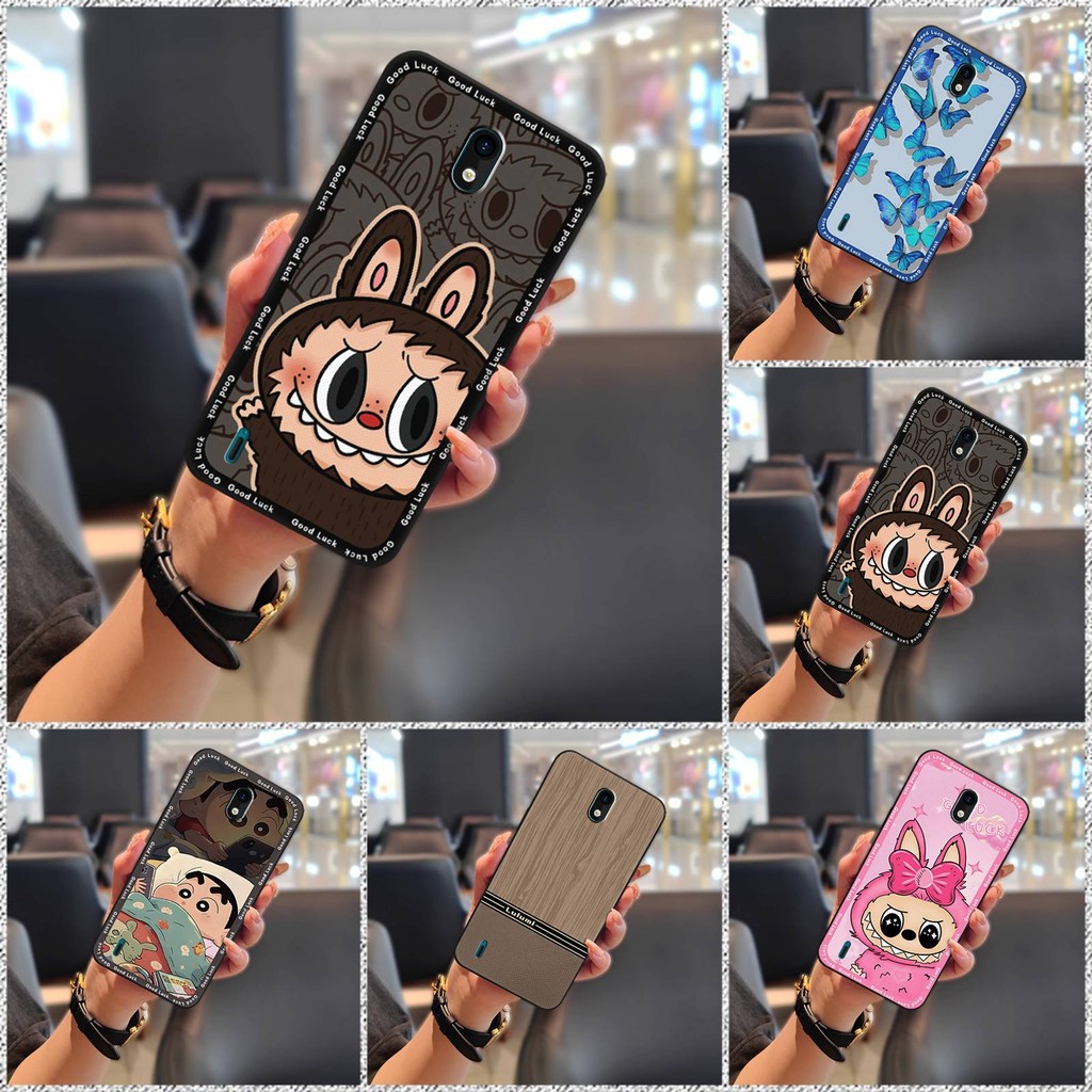 ทนทานฝาหลังเคสโทรศัพท์สําหรับ Nokia C2 การ์ตูน Graffiti ซิลิโคน TPU Anti-knock ป้องกัน Dirt-proof กันน้ําเต็มห่อป้องกันฝุ่นโทรศัพท์ป้องกันน่ารักกันกระแทก