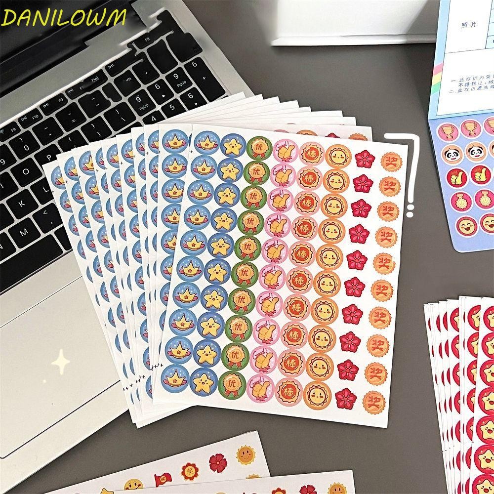 DANILOWM 800 ชิ้น/ถุงรางวัลสติกเกอร์, Self-กาวการ์ตูนสัตว์สรรเสริญสติกเกอร์,น่ารัก Star มัลติฟังก์ชั่นอเนกประสงค์ Encouragement สร้างแรงบันดาลใจสติกเกอร์ครูอุปกรณ์