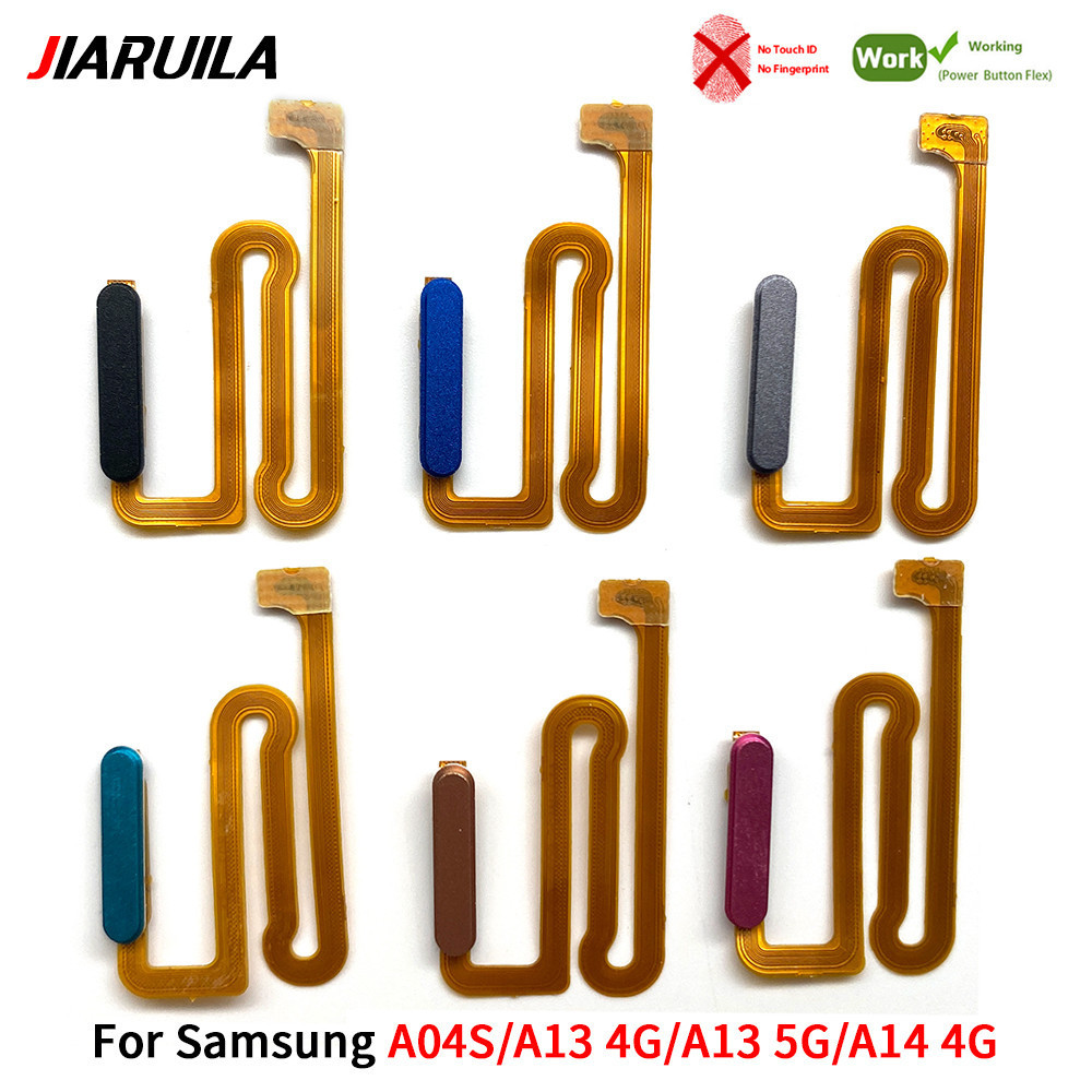 เซ็นเซอร์สัมผัสลายนิ้วมือสําหรับ Samsung Galaxy A04S A13 5G A14 4G สวิตช์ไฟนิ้วเปิดปิดปุ่มด้านข้าง Key Flex Cable