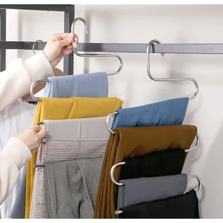 ไม้แขวนกางเกง แสตนเลสหนา ไม้แขวนเสื้อ แขวนกางเกง สินค้าในไทย