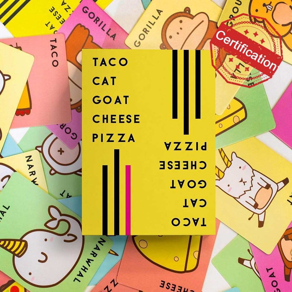 พร้อมสต็อก Taco Cat Goat Cheese Pizza & Santa Cookie Candy Hat Dolphin Game Board Games Card W8r9