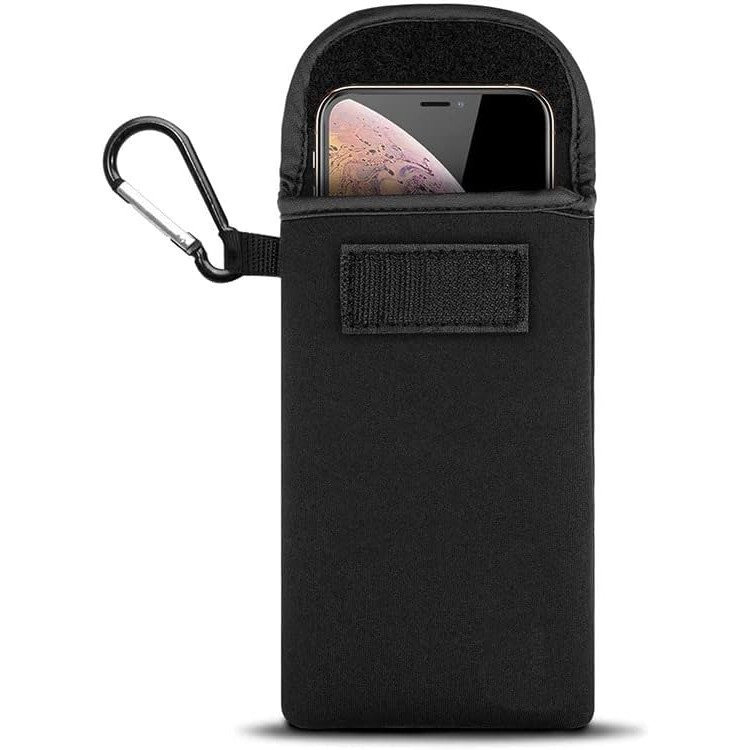 Universal Neoprene Cell Phone Sleeve Shock Proof Pouch Carabiner Hook Case for iPhone 16 15 14 13 12