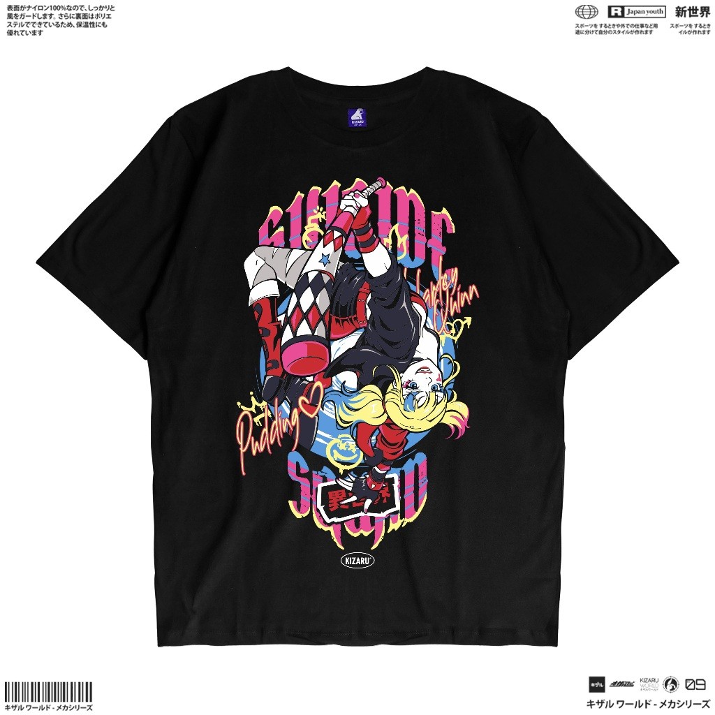 KIZARU อะนิเมะเสื้อยืด Suicide Squad Isekai QUEEN OF CRIME