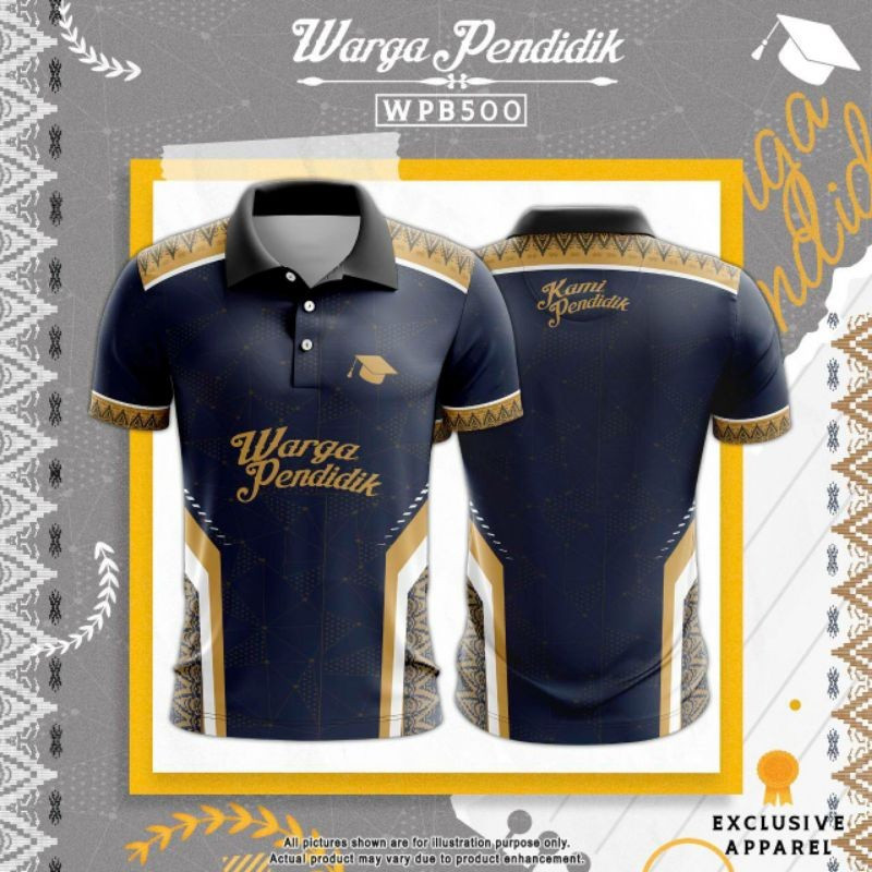 MALAYSIAN EDUCATOR CLOTHES WPB500 educator jersey TShirt ครู TShirt educator Muslimah ครูเสื้อคอปก
