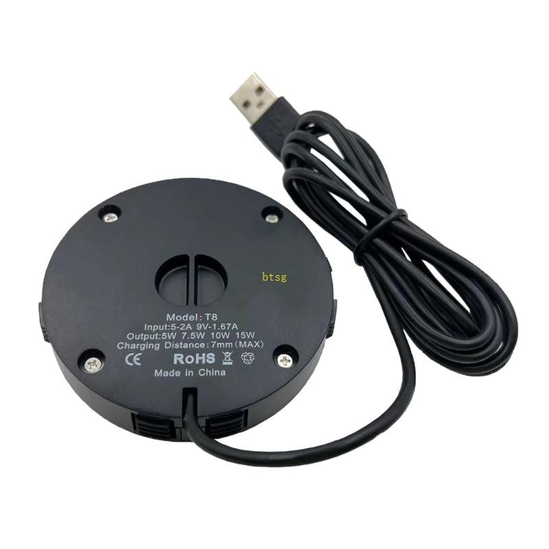 Btsg T8 15W อะแดปเตอร์ชาร์จโทรศัพท์สําหรับอุปกรณ์อิเล็กทรอนิกส์ประหยัดพื้นที่