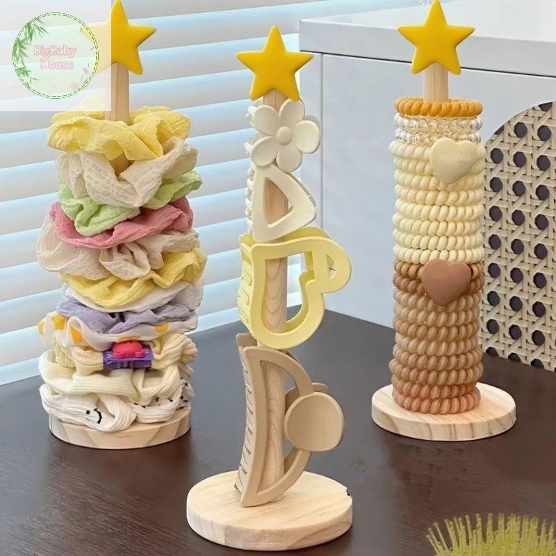 BigBabyHouse ไม้ผม Scrunchies Organizer ผมขาตั้งสร้อยข้อมือ Hairpin Organizer ชั้นวางของ TH - รูปที่ 5
