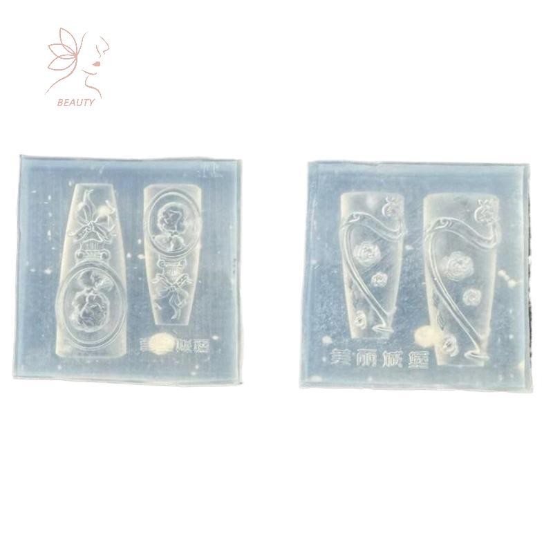 [maybeauty] 3D ดอกไม้บรรเทาซิลิโคนแม่พิมพ์เล็บเชิงเทียน Rose เล็บโปร่งใสแม่แบบ DIY ตกแต่งเล็บเล็บเครื่องมือออกแบบ {TH} - รูปที่ 4