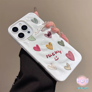💖จัดส่งในพื้นที่💖 เคสเหมือนอุกกาบาต รักรูปร่างหัวใจ มีสีสัน โชคดี สําหรับIPhone16 15 14 13 11 7 8plus Pro Promax X XR XS