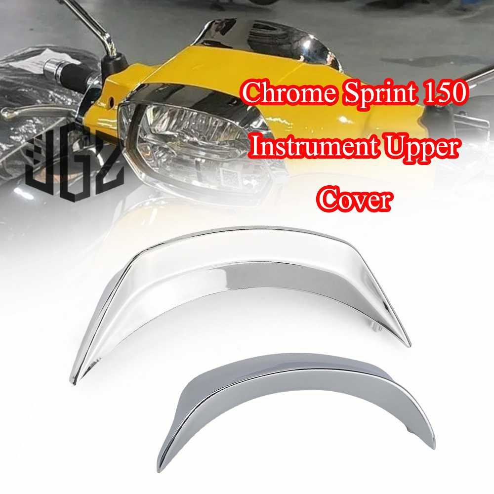สําหรับ VESPA Sprint 150 2017-2023 2024 2025 เครื่องมือฝาครอบด้านบนสกู๊ตเตอร์พลาสติก Speedometer Visor Chrome
