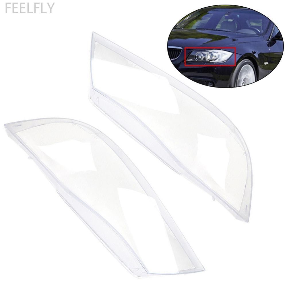 FEELFLY ไฟหน้ารถไฟหน้า Shade Xenon ไฟหน้าเลนส์ใสสําหรับ BMW 3-series E90 E91 2006-2012 Facelift I3Q6