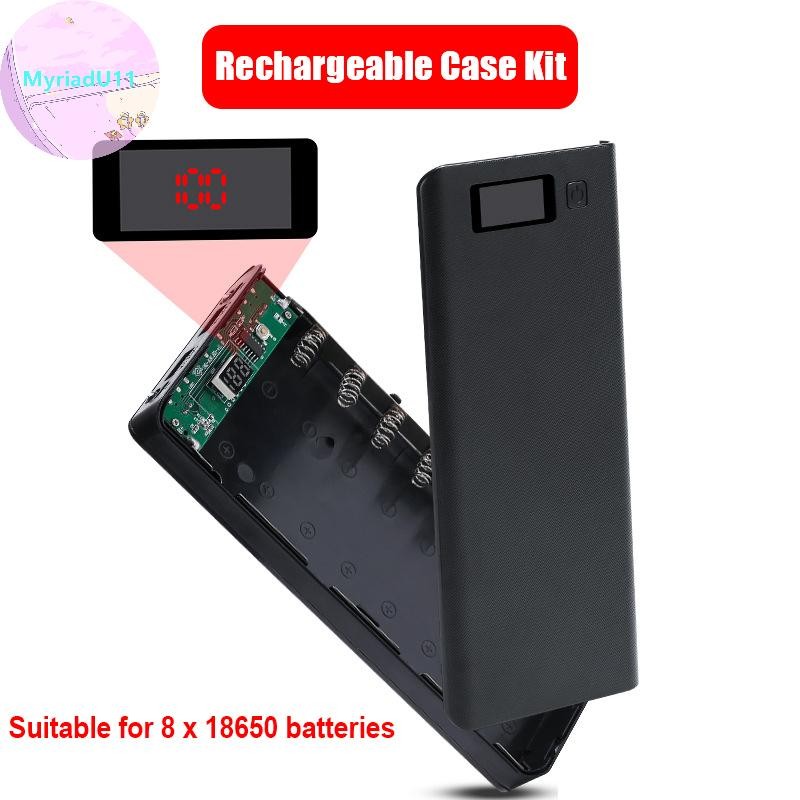 MyriadU DIY 8* Dual USB สําหรับโทรศัพท์ชาร์จกล่องเก็บกรณีไม่มีแบตเตอรี่ TH