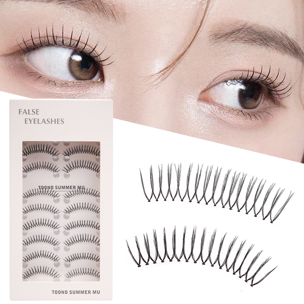 การจัดส่งท้องถิ่น ACE Girl Group ขนตาปลอมแบบเดียวกัน U-รูปโปร่งใส Fine Stem ธรรมชาติ Clear Distinct รากนํากลับมาใช้ใหม่เริ่มต้น Lash