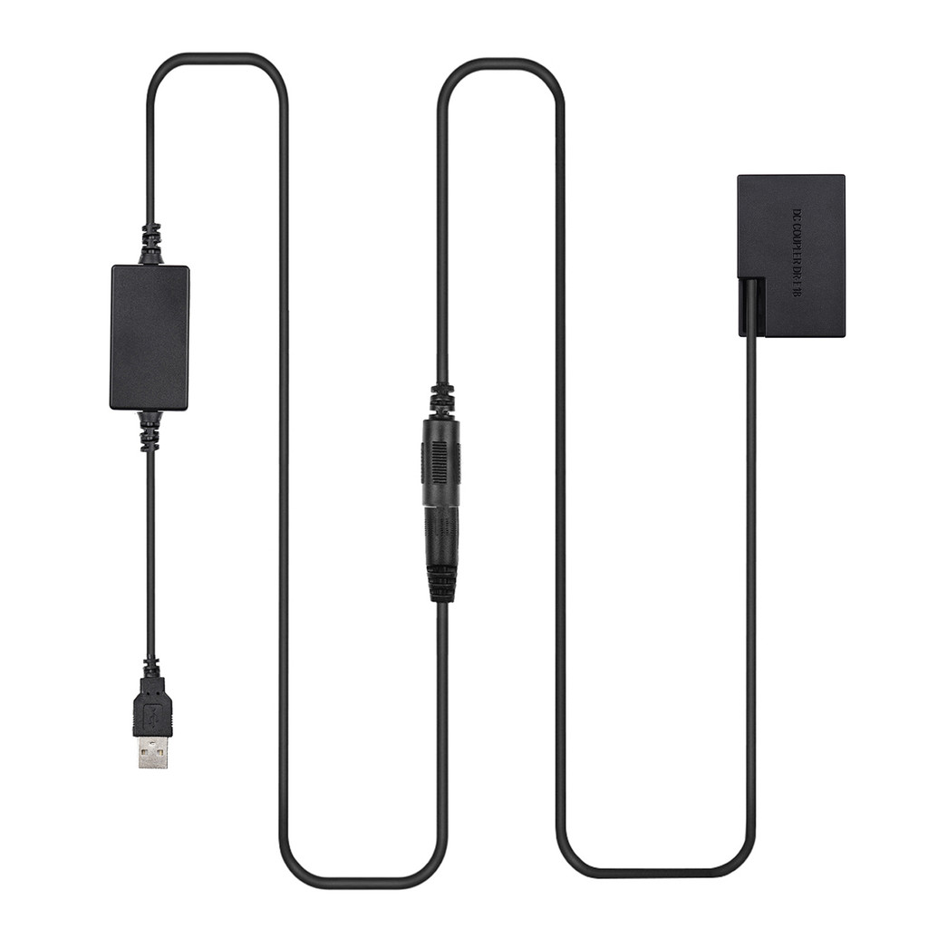Andoer DR-E18 USB Power Kit DC Coupler Dummy แบตเตอรี่แทนที่ LP-E18 แบตเตอรี่ USB DC Converter สายไฟ