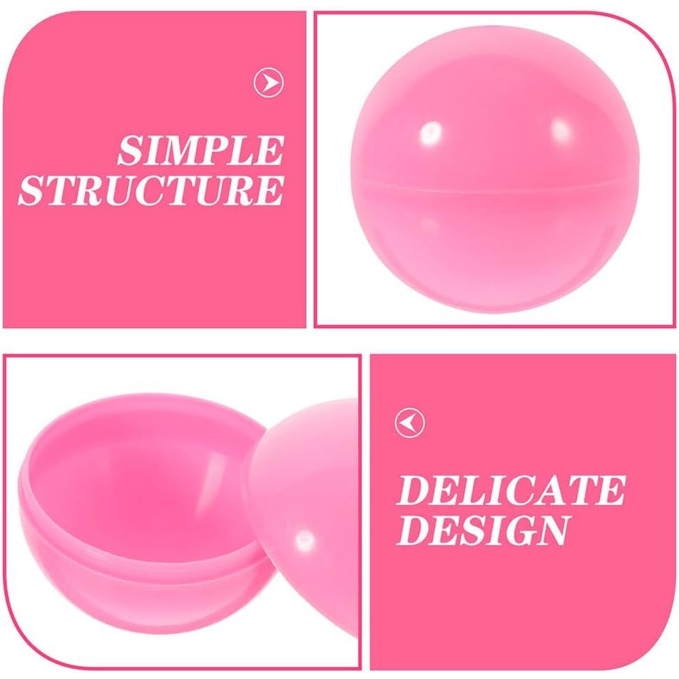 Cabilock 25 ชิ้นสีชมพู Raffle ลูก 1.57 นิ้ว PVC เปิดแคปซูลจํานวน Bingo เกมกรง Ball รางวัล Gumballs ส