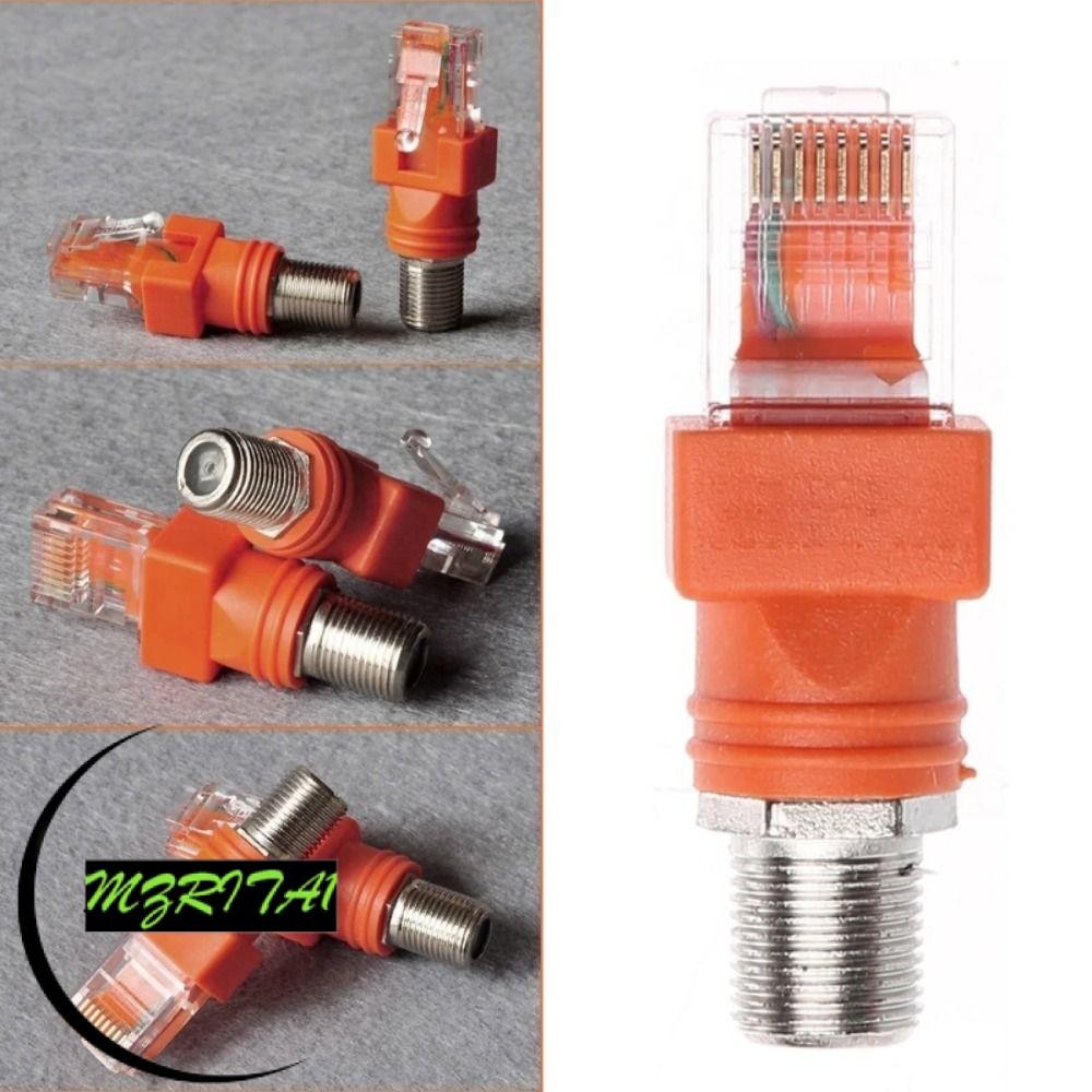 MARITA1 BNC F-Type Connector, RJ45 ถึง RF หญิงซ็อกเก็ต Coupler ขั้วต่อสายไฟ RJ45 ถึง RF Connector, C