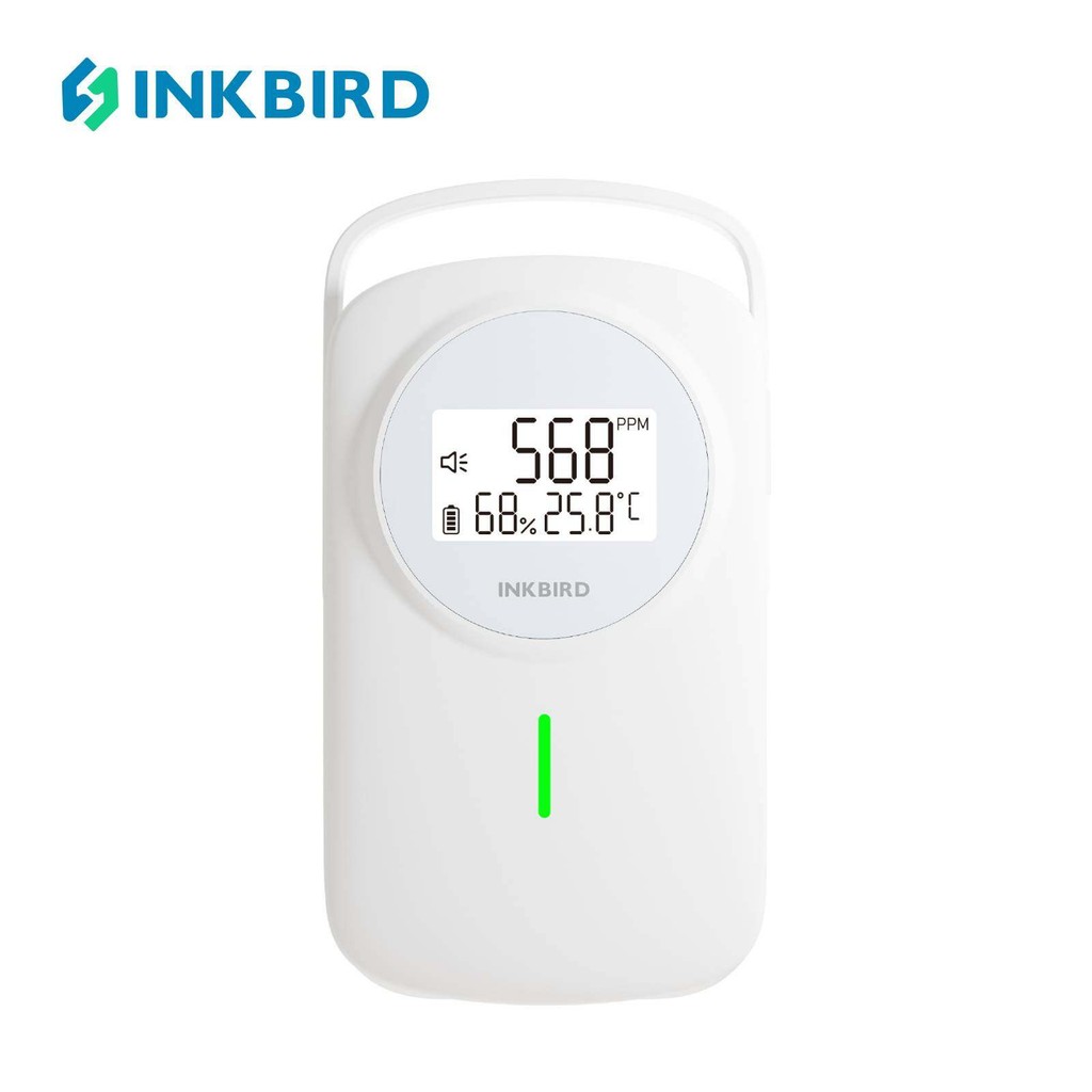 INKBIRD IAM-O2 Air Quality Monitor 3 in 1 CO2 เครื่องตรวจจับอุณหภูมิความชื้นเซนเซอร์ Dual Alarm สําหรับโฮมออฟฟิศโรงเรียน RV