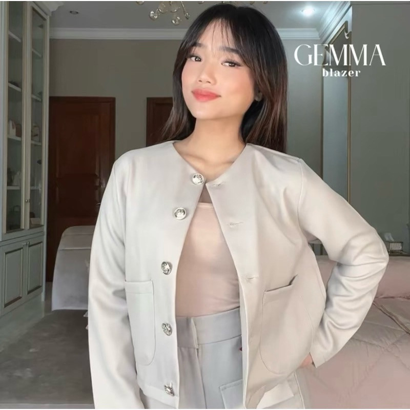 Gemma Womens Outer Blazer / เสื้อครอปด้านนอกผู้หญิง / เสื้อครอปเกาหลี