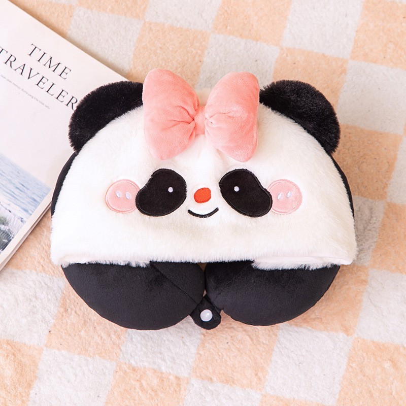 หมอนรองคอ   การ์ตูนการ์ตูน Nap Handy Tool Travel Airplane U-Shaped หมอน Hooded Plus หมอนรองคอ