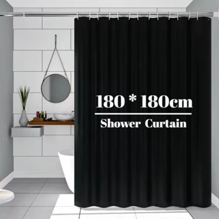 โมเดิร์นม่านอาบน้ําสีดํา1.8*1.8เมตร-กันน้ําหนา พรุ่งนี้ ห้อง…