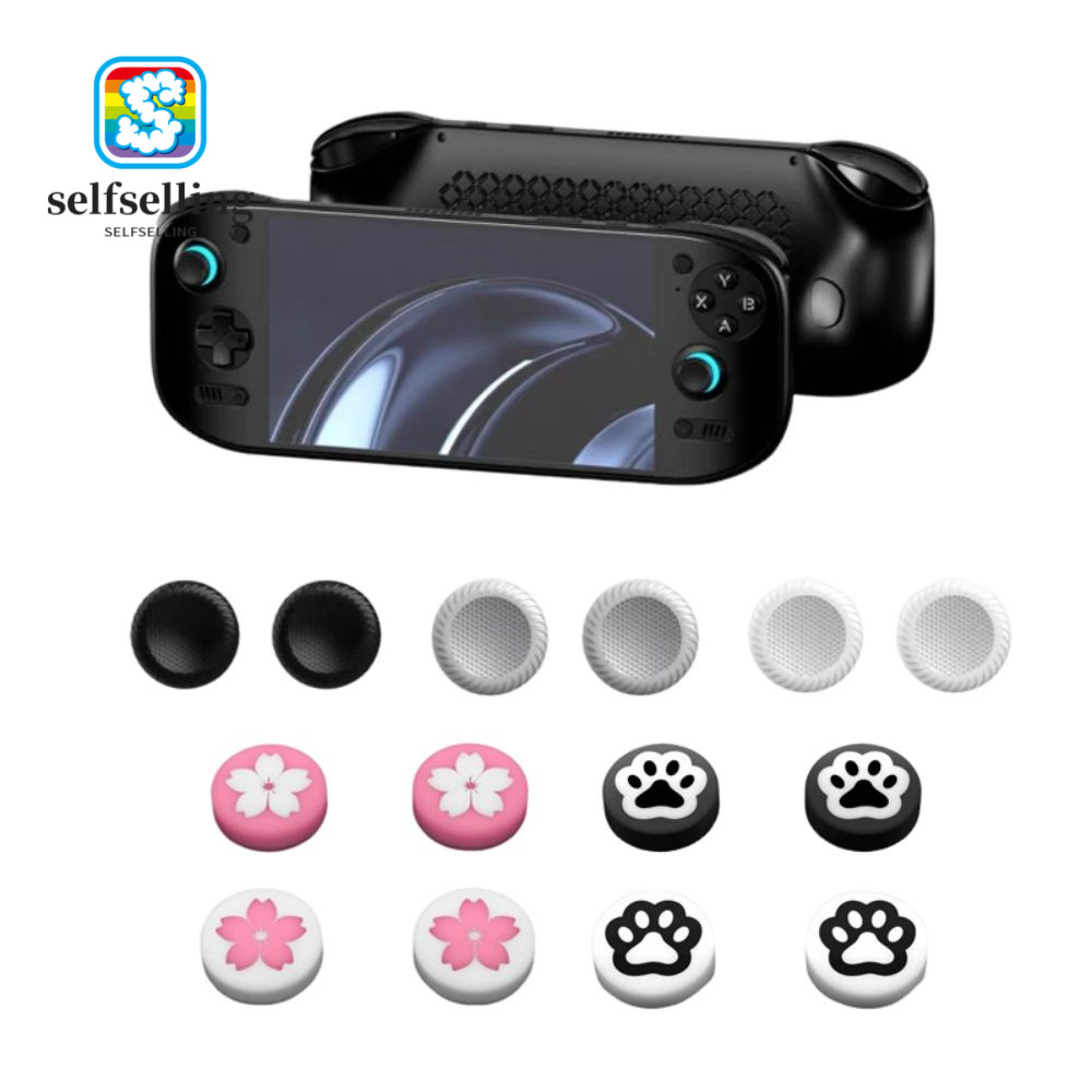 SELFS 4PCS เกมคอนโซลจอยสติ๊ก Rocker,ลื่นอุปกรณ์เสริมบิ๊กจอยสติ๊กหมวก,ซิลิโคนที่มีสีสันเปลี่ยนหมวกสํา