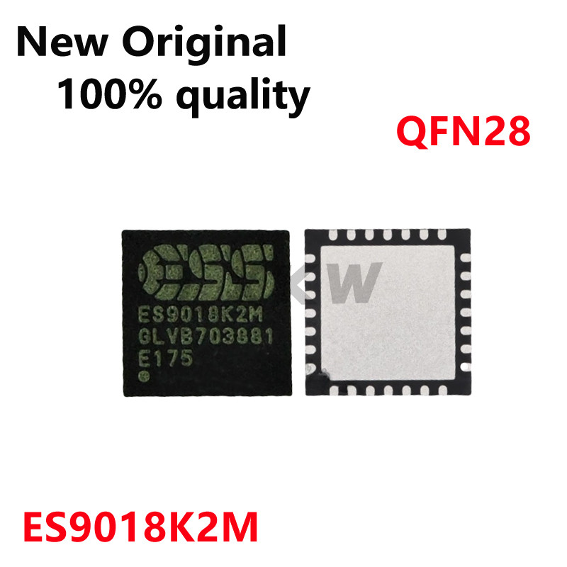 2-10/PCS ใหม่ Original ES9018K2M QFN28 การแปลงเสียงถอดรหัสชิปในสต็อก