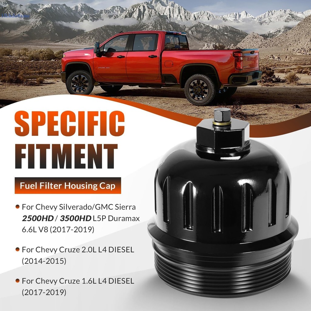 🔥COD 134001 Billet Aluminum Fuel Filter Housing Cap for Chevy GMC 6.6L L5P Duramax Diesel 134001 250