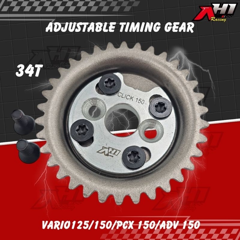 CENTRIC GEAR AH1 VARIO 125 150 PCX ADV 150 SIZE 34 T 34T AH1 RACING - ADJUSTABLE TIMING GEAR 34T VAR
