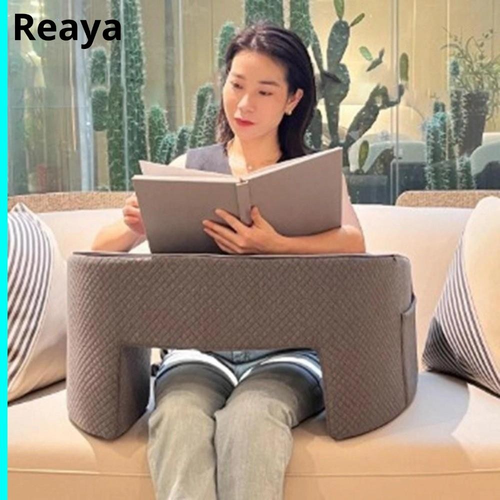 REAYA Book Reading Pillow, หมอนพยุงแขนฟองน้ําความหนาแน่นสูงสบาย, ขนาดใหญ่พิเศษอเนกประสงค์พร้อมกระเป๋าเก็บหมอนส่วนที่เหลือเตียงสําหรับเล่นเกมอ่านหนังสือทํางาน