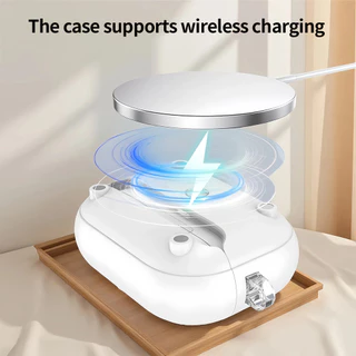 กรณีป้องกันคลิปล็อคอย่างปลอดภัย For Airpod 4 พร้อมขาตั้งโทรศัพท์ For Air Pods Pro 2 เคสป้องกันหูฟัง การชาร์จแบบไร้สาย