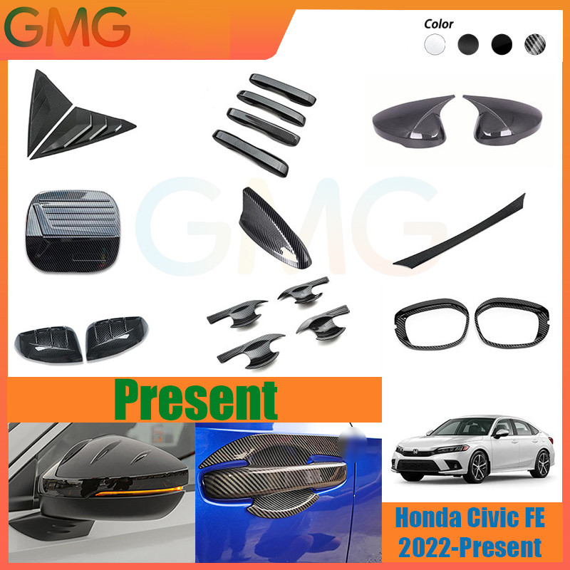 Honda Civic FE (2022-ปัจจุบัน) ฝาครอบมือจับประตู ฝาครอบมือจับประตู ฝาครอบกระจกมองหลัง