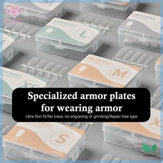 Heabty 100 ชิ้น/กล่อง Matte เล็บปลอมขัดกดบนเล็บปลอมขนาดกลางส…