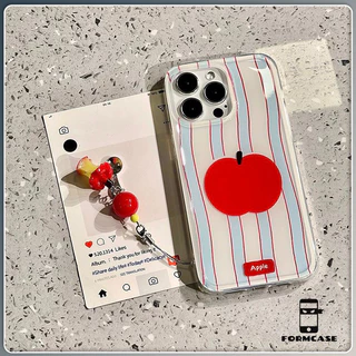 โปร่งใส จัดส่งจากประเทศไทย สไตล์อินสตาแกรม，แอปเปิ้ลแดง for iPhone เคสไอโฟน 11 12 13 14 15 16 PLUS PRO MAX X XS MAX XR 7/