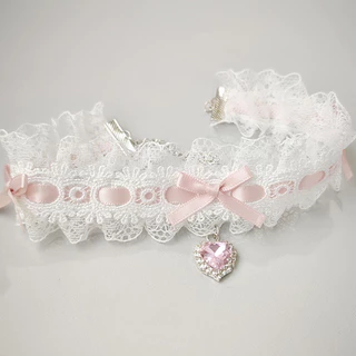 [พร้อมส่งสินค้า] Se.W สร้อยคอแบบ Choker ใหม่ สไตล์อะนิเมะ Collarbone Chain Lolita ประดับโบว์ลูกไม้ Lolita Lace Embroidered Bow Ribbon Custom Made Women Dress Clothes Curtain Decoration