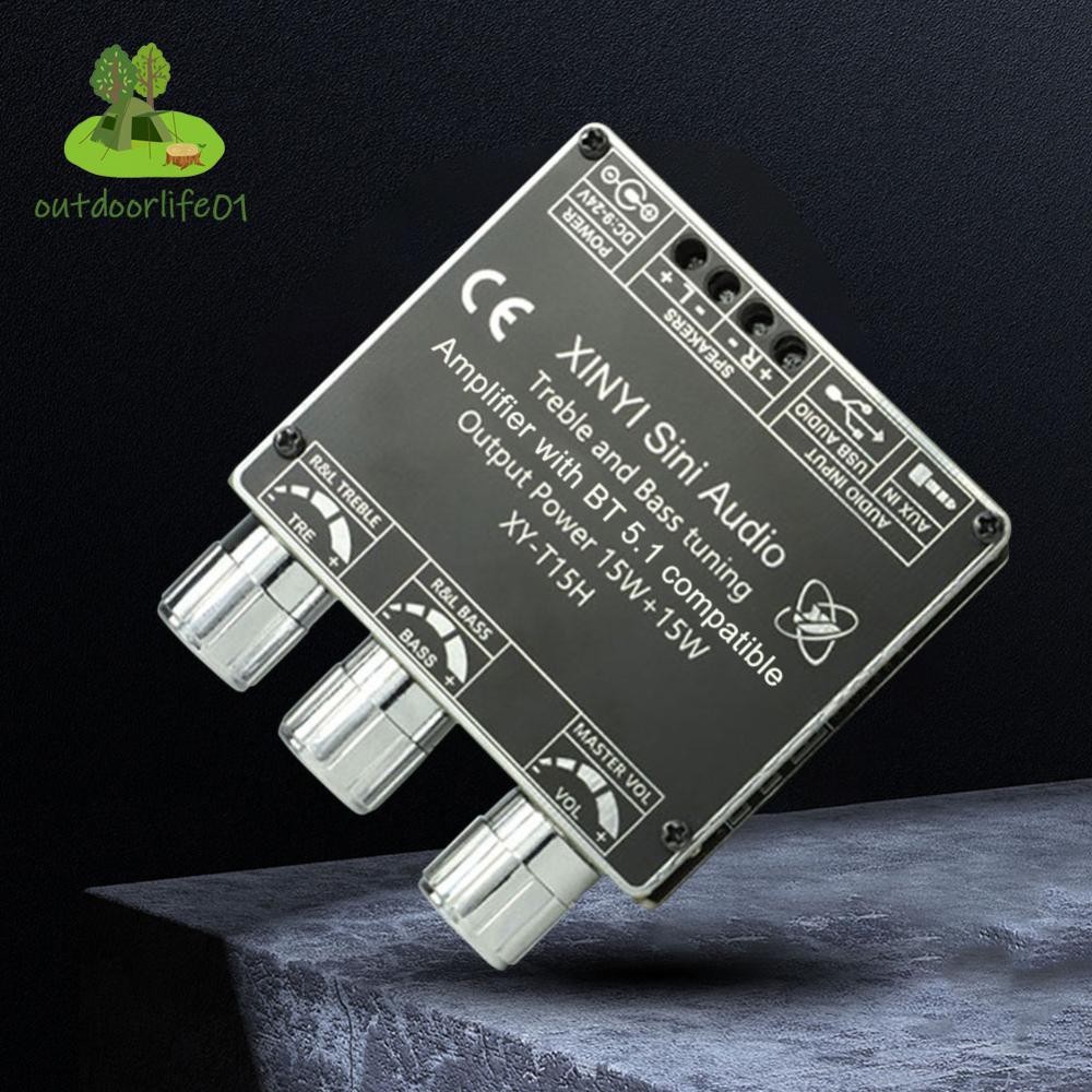 XY-T15H บอร์ดขยายเสียงดิจิตอล Bluetooth-เข้ากันได้กับ 5.1 APP ควบคุมสําหรับลําโพงไร้สาย DIY [กลางแจ้