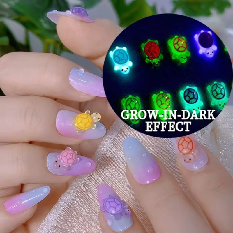 โมเดลเต่าเรืองแสงขนาดเล็ก - สําหรับไมโครภูมิทัศน์และตกแต่งเล็บ DIY - อะคริลิค - รูปที่ 3