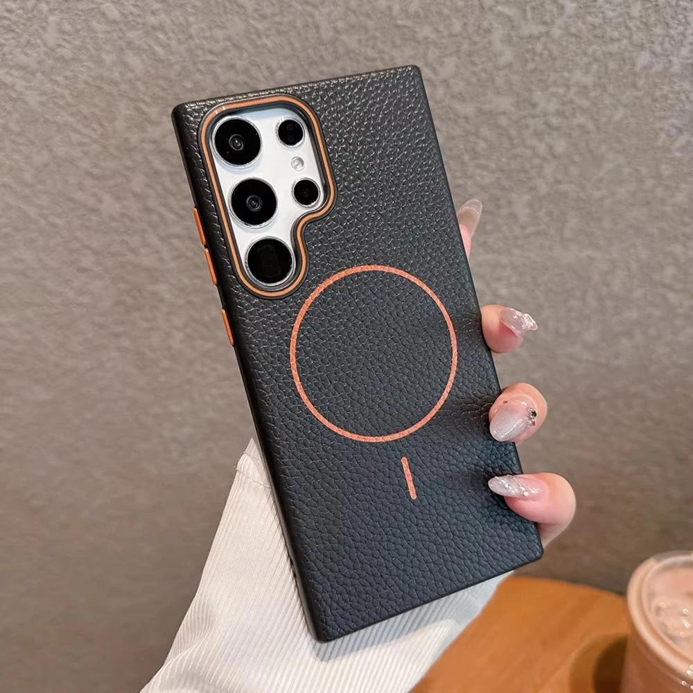 Case เคส for Samsung A56 5G A06 A16 A05S A55 A15 A26 A35 A36 S22 S23 S24 S25 Ultra Magnetic เคสใสกันกระแทก แม่เหล็ก - รูปที่ 5