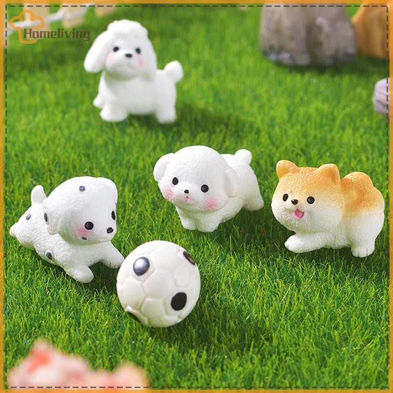 บ้าน 1PC อุปกรณ์โต๊ะ Figurines Miniatures น่ารักการ์ตูนจําลองสุนัข Micro ภูมิทัศน์เครื่องประดับสําหรับตกแต่งบ้าน TH