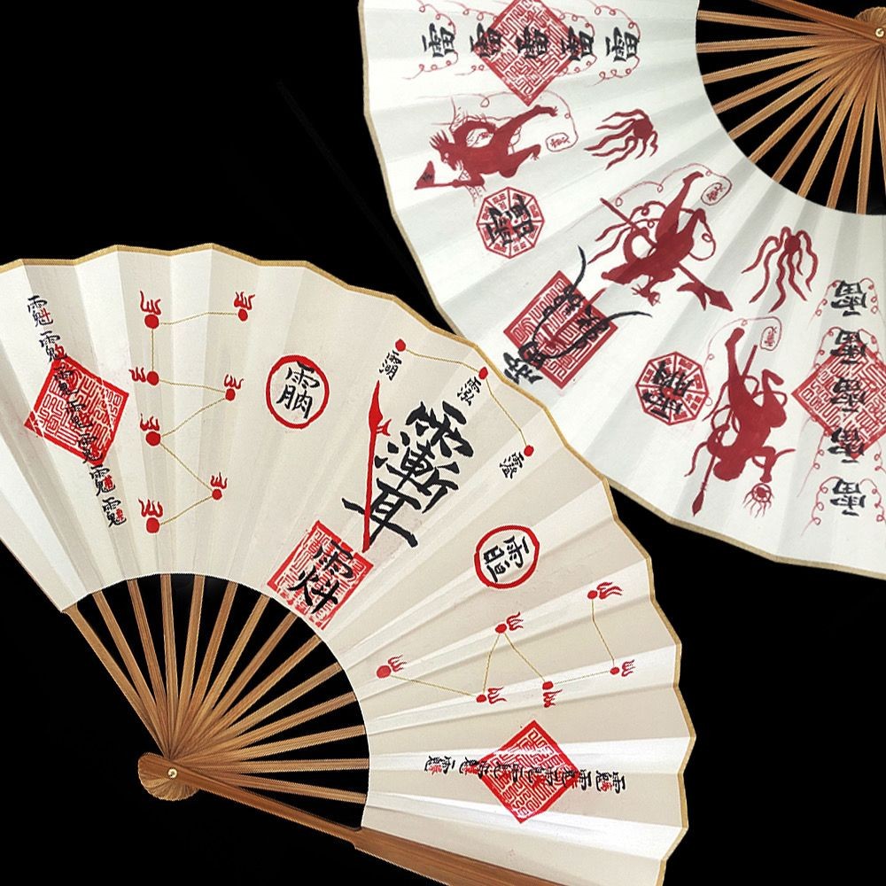 พัดขนาด 10 นิ้ว, พัดวิชาห้ารัตนะ, พัดเทพเจ้าแห่งโชคลาภเรียกทรัพย์The Wealth God fan attracts fortune