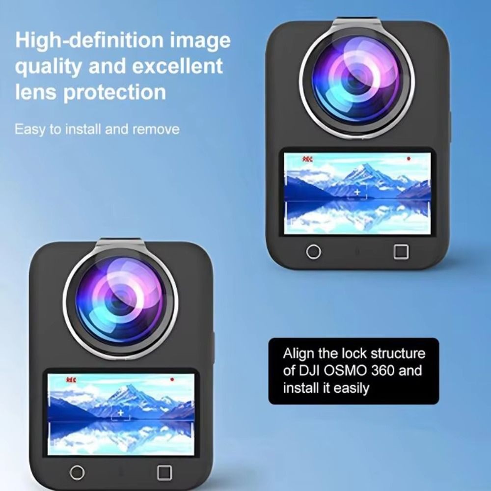 ยามเลนส์ BLOOMZO, ตัวป้องกันเลนส์พลาสติกแบบถอดได้, ฝาครอบเลนส์ป้องกัน HD คุณภาพสูงสําหรับ DJI Osmo 360 อุปกรณ์เสริมสําหรับกล้องพาโนรามา - รูปที่ 3