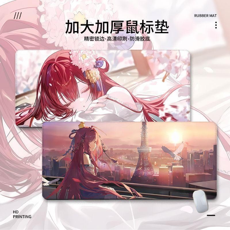 แผ่นรองเมาส์ Dragon Raja Uesugi Erii | การออกแบบศิลปะอะนิเมะ | แผ่นรองโต๊ะเล่นเกมกันลื่น | เหมาะสําห