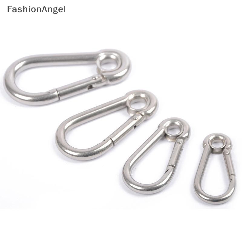 FashionAngel M4 M5 M6 M7 M8 สแตนเลส Carabiner Carbine Snap Hook พร้อมตาไก่สปริงหัวเข็มขัดพวงกุญแจ VN