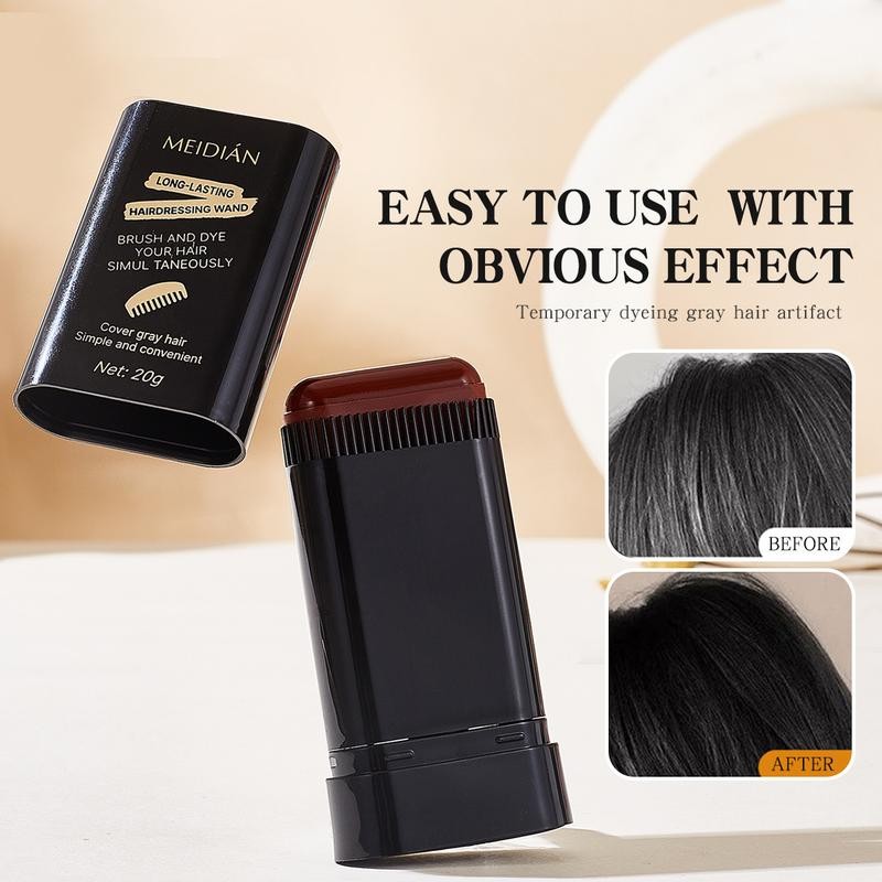 MEIDIAN สติ๊กปิดผมขาว สีดำสนิท พกพาสะดวก 20 กรัมต่อกล่อง 01#สีดำ O2#สีน้ำตาลดำ 03#สีกาแฟ ผลิตภัณฑ์ดูแลเส้นผม