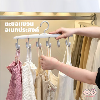 VICTOKY ไม้แขวนเสื้อ ที่แขวนผ้า หมุนได้ 360 องศา ไม้แขวนเสื้อใน 12 ตะขอ ไม้แขวนเสื้อผ้า