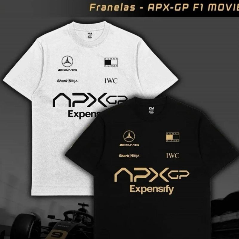 F1 movie short sleeves, APXGP team custom tops, Hayes, racing style cotton T-shirts