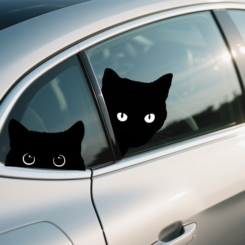 สติ๊กเกอร์ติดรถยนต์ Weatherproof - สติ๊กเกอร์ติดกันชนแมวดําน่ารักกันน้ํา - อุปกรณ์สติ๊กเกอร์ที่ทนทานสําหรับประตูห้อง​ - รูปที่ 6