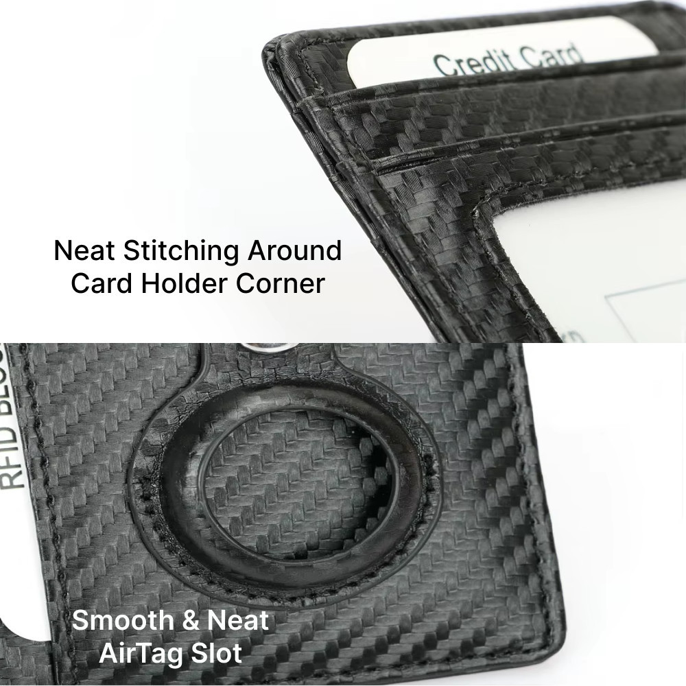 JKMLLCM ZEST Anti RFID Card Wallet Card Holder with AirTag - TQ-319