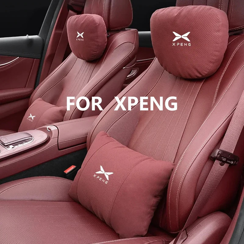 สําหรับ Xpeng Xiaopeng P7 P5 G3 G9 G3i หนังนิ่มรถ Headrest คอสนับสนุนที่นั่งเบาะเอว Breathable นุ่มค