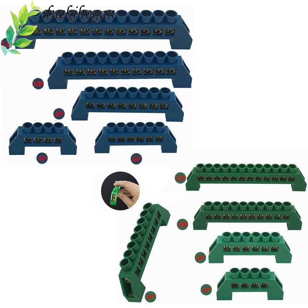 DUCQIHOGAN สกรูทองเหลือง Grounding Bridge Terminal, หนาและ Neutral Block Connector, 4Pin 6Pin 8Pin 1